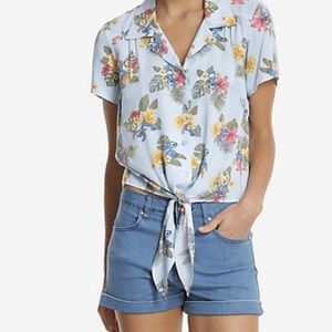 Disney | Lilo & Stitch Retro Tie Front Crop Top M